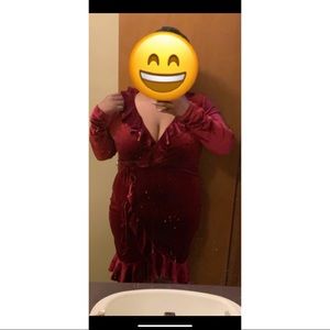Women’s wine colored dress